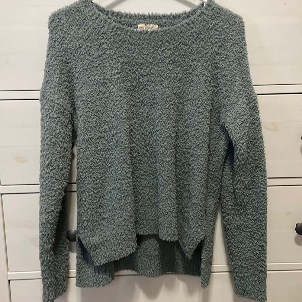 Teal soft fuzzy sweater size medium